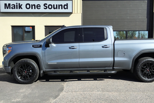 2019 GMC Sierra with professional window tint in North Bay